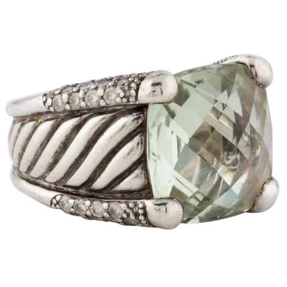 EUC - David Yurman Prasiolite and Diamond Ring - Picture 5 of 16